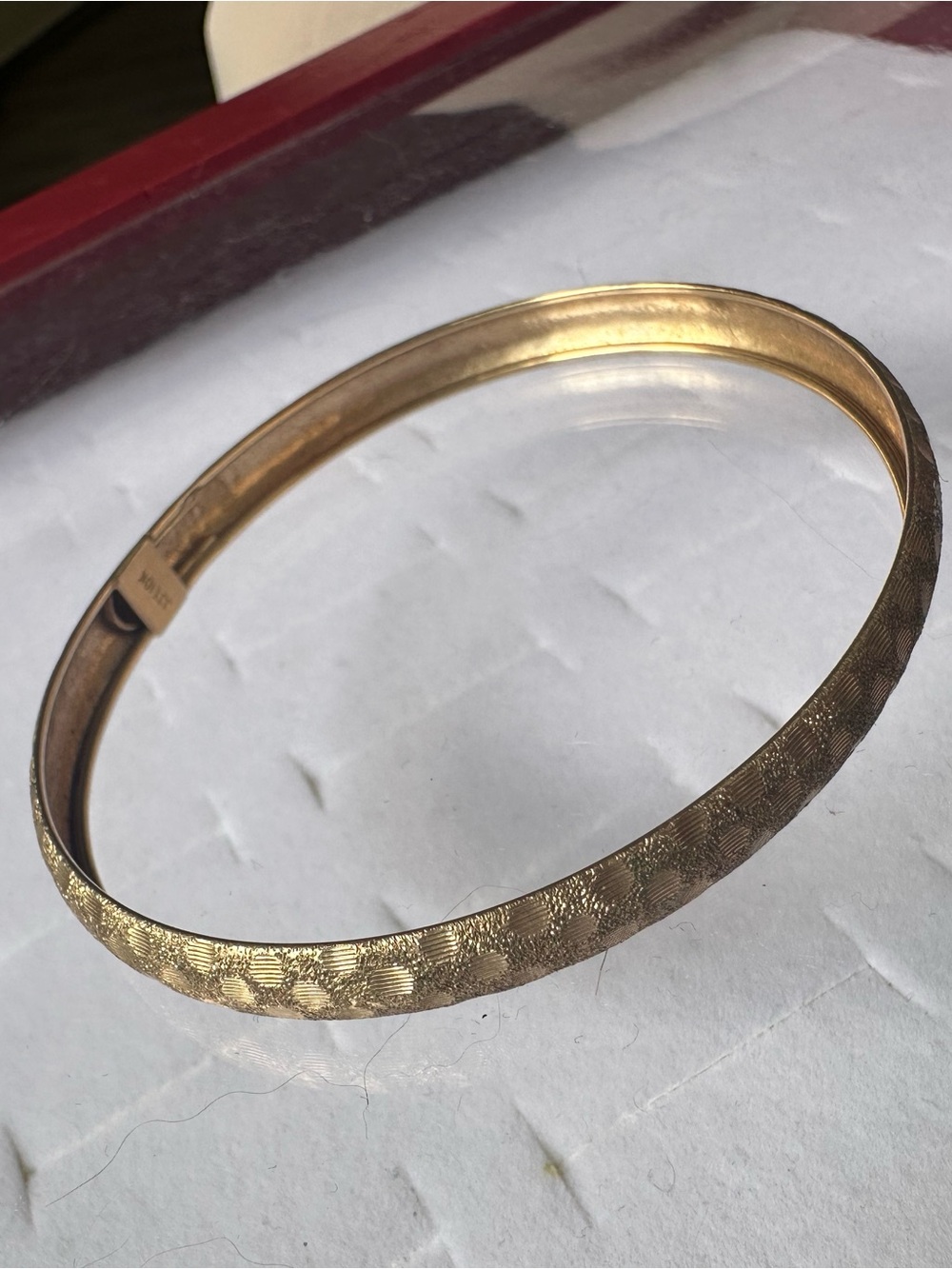Vintage Gold Textured Women's 10k Bangle Bracelet